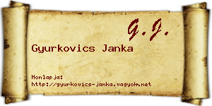 Gyurkovics Janka névjegykártya